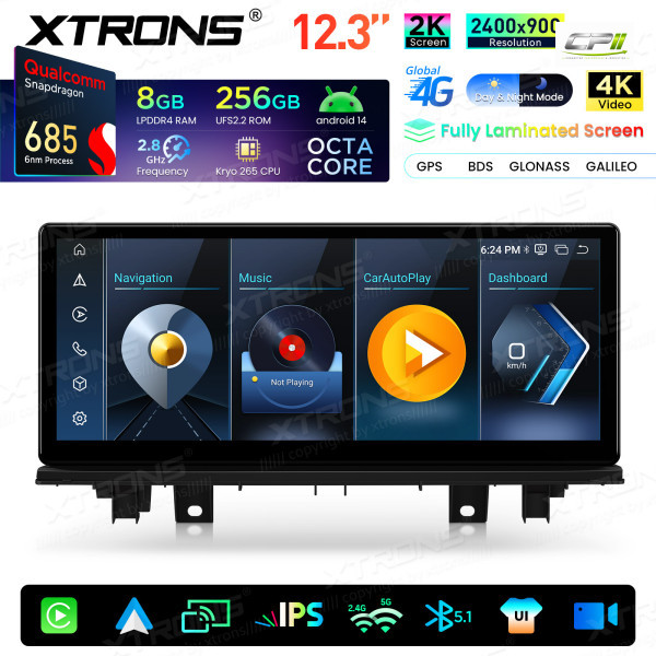 Android Autoradio Xtrons für BMW X1 F48/X2 F39 EVO System 8/256 GB – QWBX24EVB12X1N-01 CPII