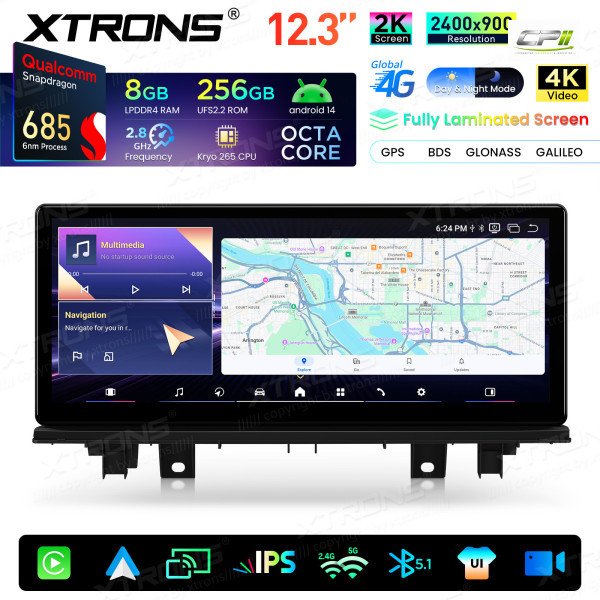 Android Autoradio Xtrons für BMW X1 F48/X2 F39 EVO System 8/256 GB – QWBX24EVB12X1N-05 CPII