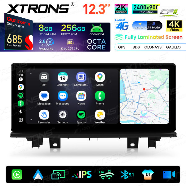 Android Autoradio Xtrons für BMW X1 F48/X2 F39 EVO System 8/256 GB – QWBX24EVB12X1N-08 CPII