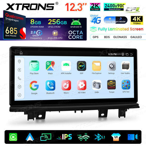 Android Autoradio Xtrons für BMW X1 F48/X2 F39 EVO System 8/256 GB – QWBX24EVB12X1N-09 CPII