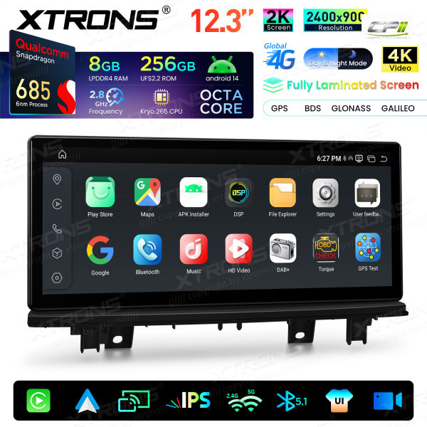 Android Autoradio Xtrons für BMW X1 F48/X2 F39 EVO System 8/256 GB – QWBX24EVB12X1N-10 CPII