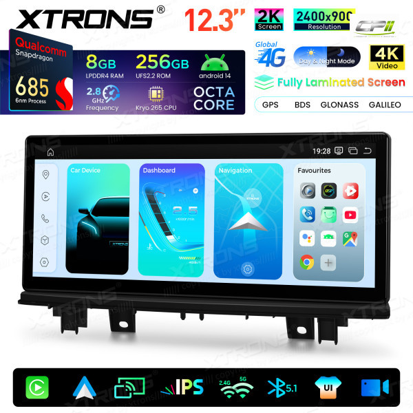 Android Autoradio Xtrons für BMW X1 F48/X2 F39 EVO System 8/256 GB – QWBX24EVB12X1N-12 CPII