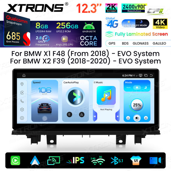 Android Autoradio Xtrons für BMW X1 F48/X2 F39 EVO System 8/256 GB