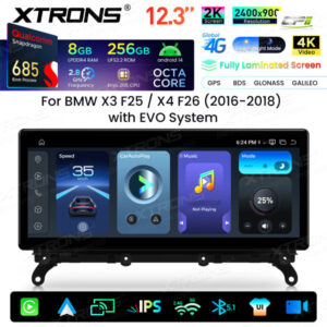 Android Autoradio Xtrons für BMW BMW X3 F25/ X4 F26 (2016-2018) EVO System 8/256 GB – QWBX24EVB12X3-03 CPII