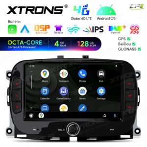 Android Autoradio Xtrons für Fiat 500/Abarth 500 (2016-2019) 4/128 GB – IAH74500FL-05 CPII