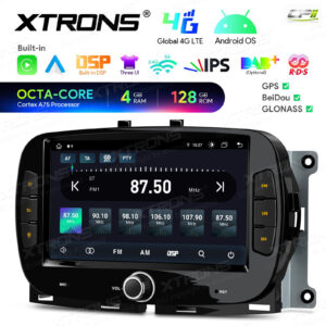 Android Autoradio Xtrons für Fiat 500/Abarth 500 (2016-2019) 4/128 GB – IAH74500FL-09 CPII