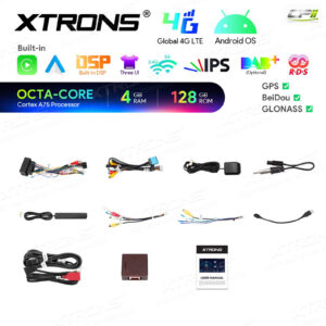 Android Autoradio Xtrons für Fiat 500/Abarth 500 (2016-2019) 4/128 GB – IAH74500FL-12 CPII