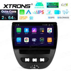 Android Autoradio Xtrons für Toyota Aygo /Peugeot 107 /Citroen C1 (2005-2014) 2/64 GB – IDSP10AGT-03 CPII