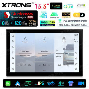 Android Autoradio Xtrons für Range Rover L405/L494 mit Bosch-System 8/128 GB – QIRH33RRVSB-01 CPII