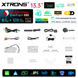 Android Autoradio Xtrons für Range Rover L405/L494 mit Bosch-System 8/128 GB – QIRH33RRVSB-12 CPII