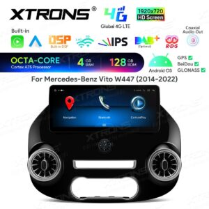 Xtrons IAH24M447 Android Auto-Infotainmentsystem Mercedes-Benz Vito W447 12,3
