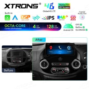 Xtrons IAH24M447 Android Auto-Infotainmentsystem Mercedes-Benz Vito W447 12,3 – Bild 6