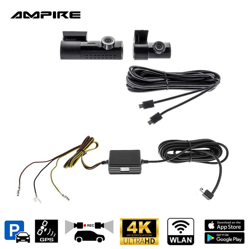 Ampire DC2-PRO 2-Kanal Dashcam Front 4K Heck AHD mit WLAN GPS und G-Sensor – Bild 10