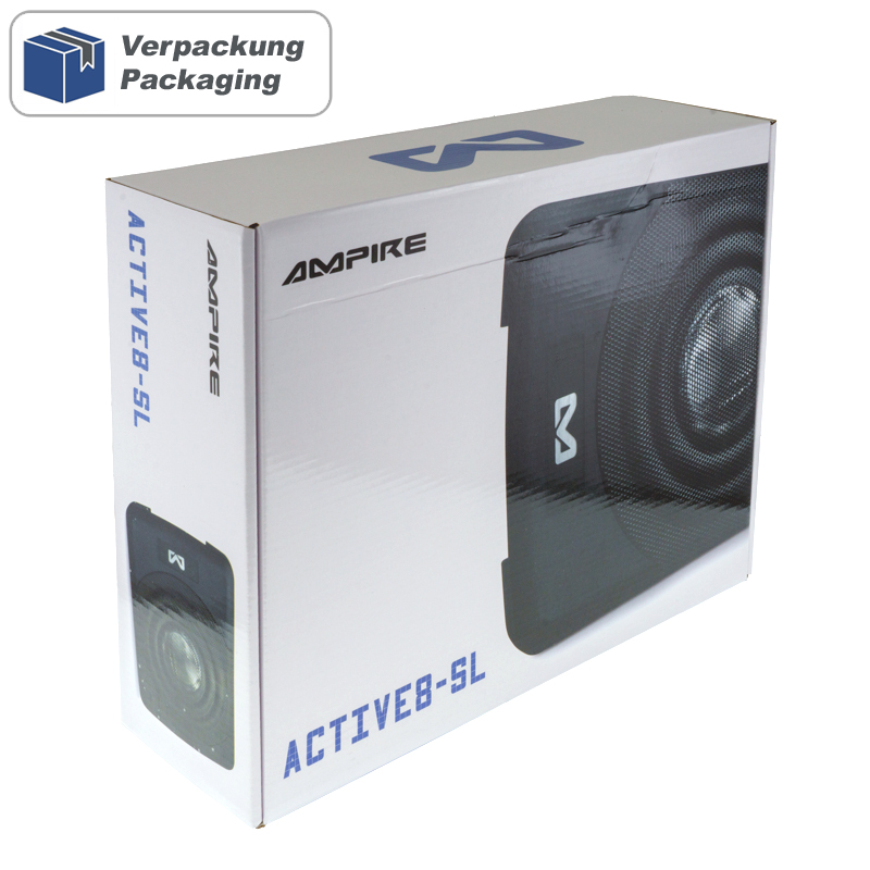 AMPIRE ACTIVE8-SL Aktiv-Subwoofer 20cm 8'' mit Auto Turn-On Funktion – Bild 16