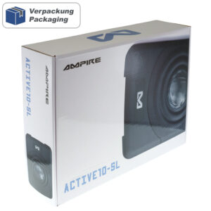 AMPIRE ACTIVE10-SL Aktiv-Subwoofer 25cm 10 Zoll 250/400W kompakt flach – Bild 16