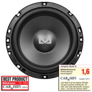 AMPIRE BOLD6 DVC-Subwoofer 16,5cm 4+4 Ohm Dual Voice Coil, 125W Sinus – Bild 11