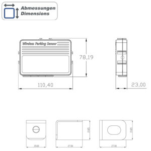 Ampire PSE400-PRO Einparkhilfe Heck-Stoßfänger Wasserdicht akustische Warnung – Bild 17