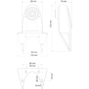 Ampire KVA200 Rückfahrkamera universal 95° Sichtwinkel Transporter Wohnmobile – Bild 13