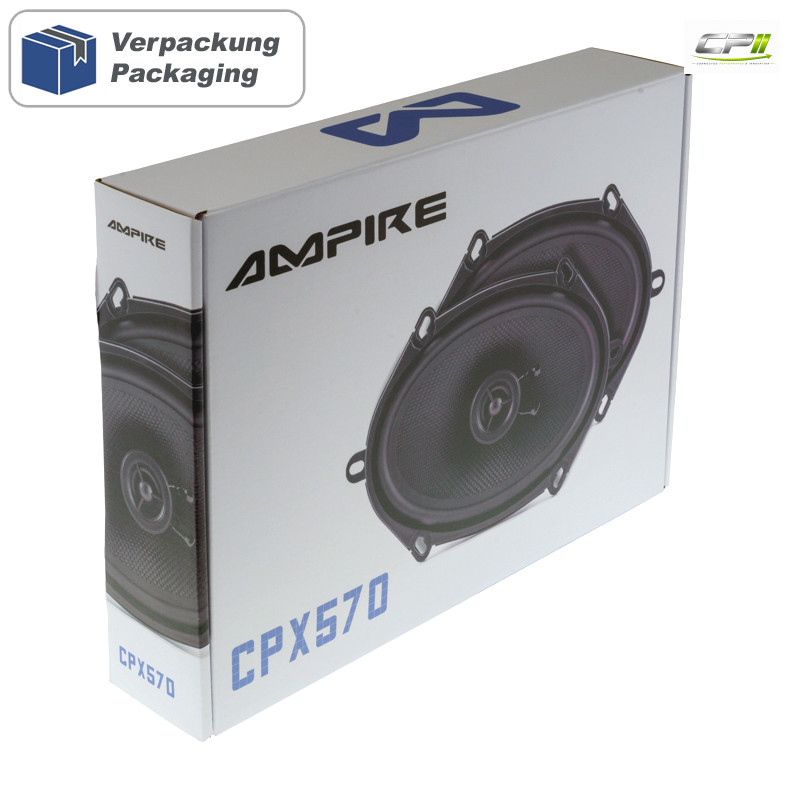 AMPIRE Koaxial-Lautsprecher 5''x 7'' mit 16mm Seidenkalotte, ohne Gitter (Paar)