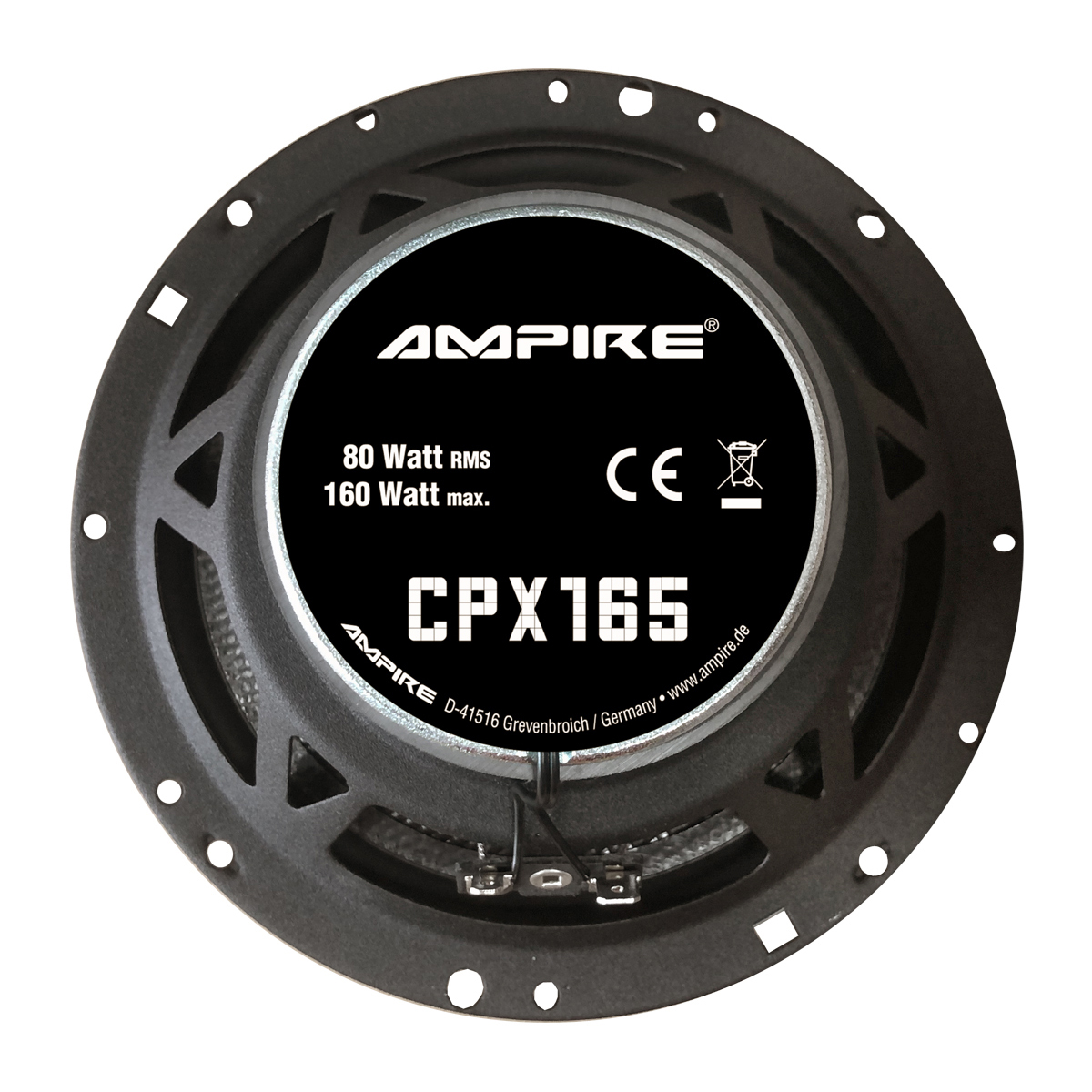 Ampire CPX165 Koaxial-Lautsprecher 16,5cm Paar ohne Gitter mit 16mm – Bild 13