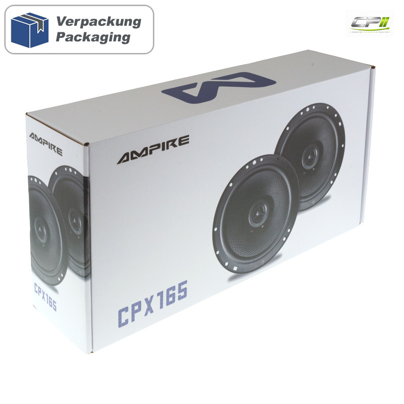 AMPIRE Koaxial-Lautsprecher mit 16mm Seidenkalotte, ohne Gitter, 16.5cm (Paar)