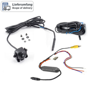 Ampire KCX602 Mini Rückfahrkamera CVBS universal 195° Weitwinkel IP69K – Bild 9