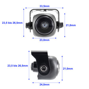 Ampire KCX602 Mini Rückfahrkamera CVBS universal 195° Weitwinkel IP69K – Bild 14