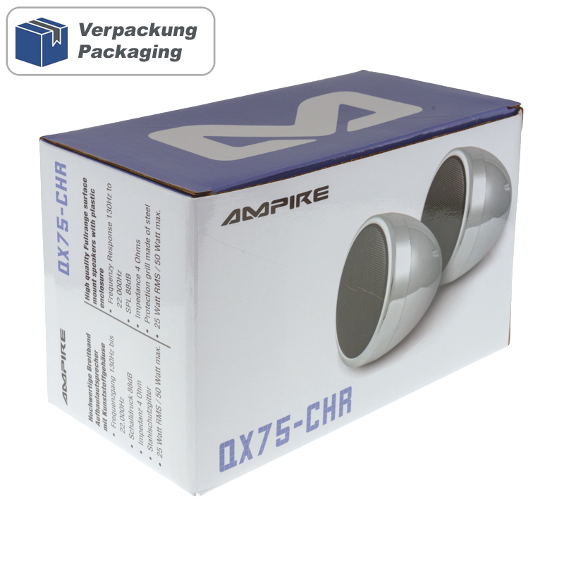 AMPIRE QX75-CHR Aufbaulautsprecher 7cm Oldtimer verchromt Breitbandlautsprecher – Bild 20