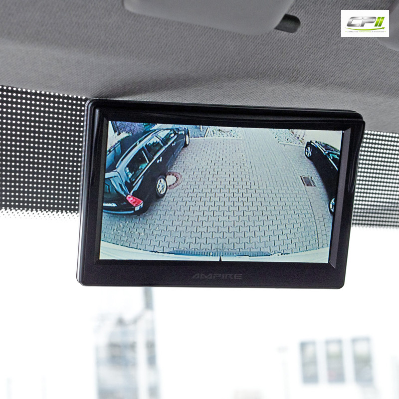 AMPIRE TFT-Monitor 12.7cm (5''), 2 Videoeingänge (AHD/CVBS) Klebe/Saugnapfhalter