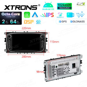Android Autoradio Xtrons für Ford 2/64 GB – IDS70FSFBL-11 CPII