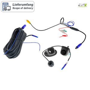 AMPIRE Multimount-Rückfahrkamera (AHD 1080P 25F/CVBS NTSC) 150°, 8m Kabel, schwarz – KAX102-01 CPII