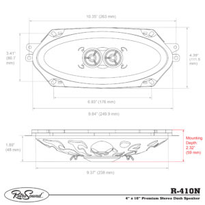 Retrosound R-410N DVC-Koaxlautsprecher 4x10'' 101x254mm Neodym Stereo-Bass – Bild 8