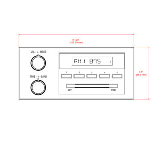 Retrosound FACE-NEW-YORK Displayeinheit für 1970-2000 GM Ford Mopar Steuerung – Bild 13