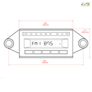 RETROSOUND Displayeinheit "Wonderbar WB3", schmales Display – Wonderbar3 CPII
