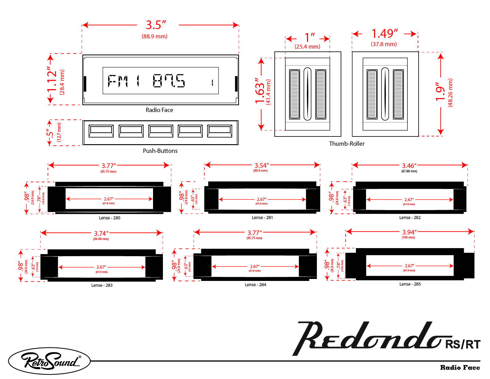 Retrosound REDONDO-DIS Displayeinheit kompatibel mit MOTOR-1DAB bis MOTOR-6DAB – Bild 9