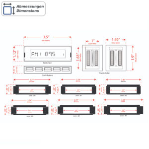 Retrosound REDONDO-DIS Displayeinheit kompatibel mit MOTOR-1DAB bis MOTOR-6DAB – Bild 13