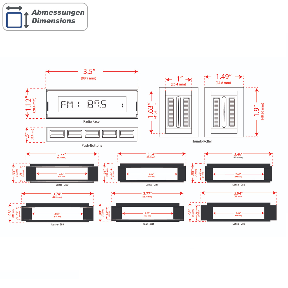 Retrosound REDONDO-DIS Displayeinheit kompatibel mit MOTOR-1DAB bis MOTOR-6DAB – Bild 13