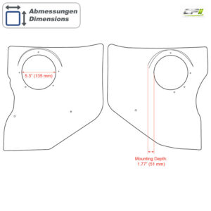 RETROSOUND Kickpanels für CHEVROLET 1961-62, ohne S-62 Lautsprecher