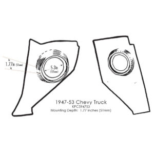 Retrosound KPC594753 Kickpanels Chevrolet Truck 1947-53 Lautsprecherhalterung – Bild 5
