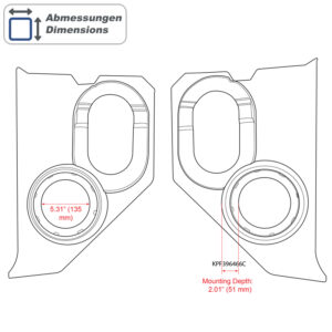 Retrosound KPC596066 Kickpanels Chevrolet Truck 1960-66 ohne S-62 Lautsprecher – Bild 5