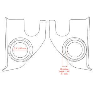 Retrosound KPC596772 Kickpanels Chevrolet Truck 1967-72 ohne S-62 Lautsprecher – Bild 6