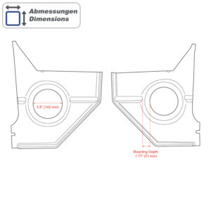 Retrosound KPF396768 Kickpanels Ford Mustang 1967-68 Coupe Lautsprecherhalterung – Bild 5