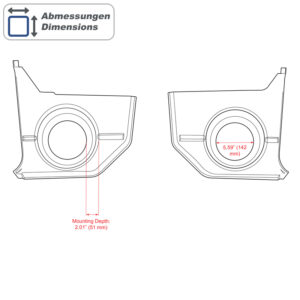 Retrosound KPF396466C Kickpanels Ford Mustang Cabrio 1964-66 ohne Lautsprecher – Bild 5