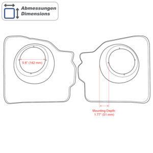 Retrosound KPV014977 Kickpanels VW Käfer 1952-73 schwarz ohne Lautsprecher – Bild 6