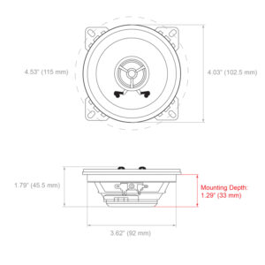Retrosound R-452N Lautsprecher 102mm Paar Neodym flach für Oldtimer Fahrzeuge – Bild 8