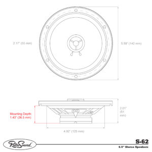 Retrosound S-62 Lautsprecher 16cm Paar 4 Ohm Mylar Hochtöner Polypropylen – Bild 6