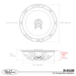 Retrosound R-652N Lautsprecher 6.5'' 165mm Paar Neodym flach für Oldtimer – Bild 8