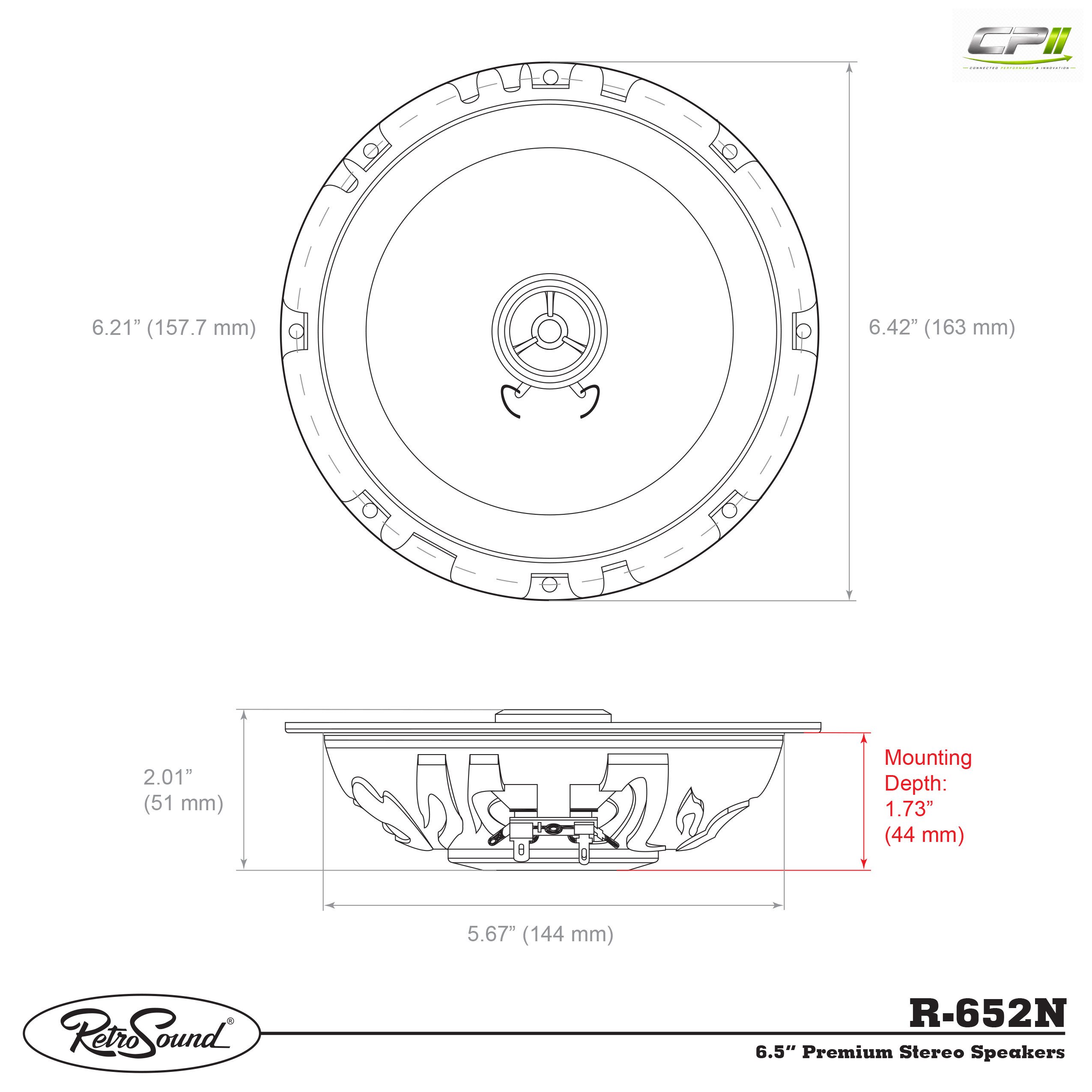 RETROSOUND Lautsprecher 6.5'', 165mm (Paar), Neodym – RETROSOUND-Lautsprecher-6-5-165mm-Paar-Neodym-R-652N_b_2 CPII