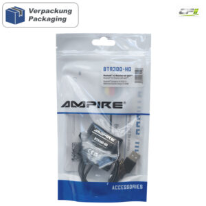 AMPIRE Bluetooth® Audio Empfänger mit 3.5mm Klinkenstecker, USB-A