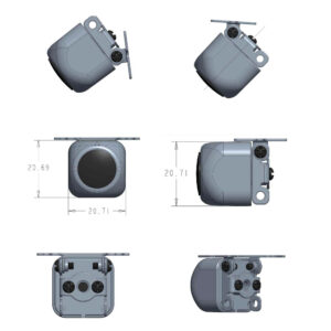 AMPIRE KAX702 Mini Rückfahrkamera 150° Weitwinkel IP69K wasserdicht 1080P – Bild 11